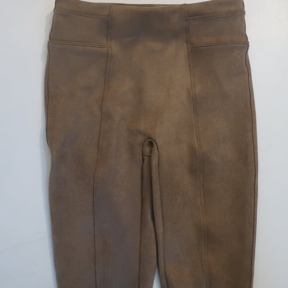 Womens SPANX Tan Faux Suede Skinny Pants XS - Picture 5 of 9
